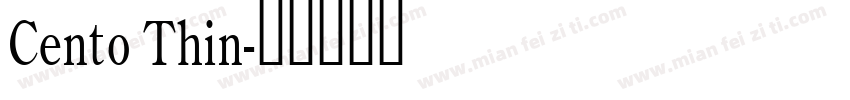 Cento Thin字体转换